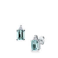 Ohrringe Mirco Visconti Dame in Weißgold Acquamarina LF261/10AC